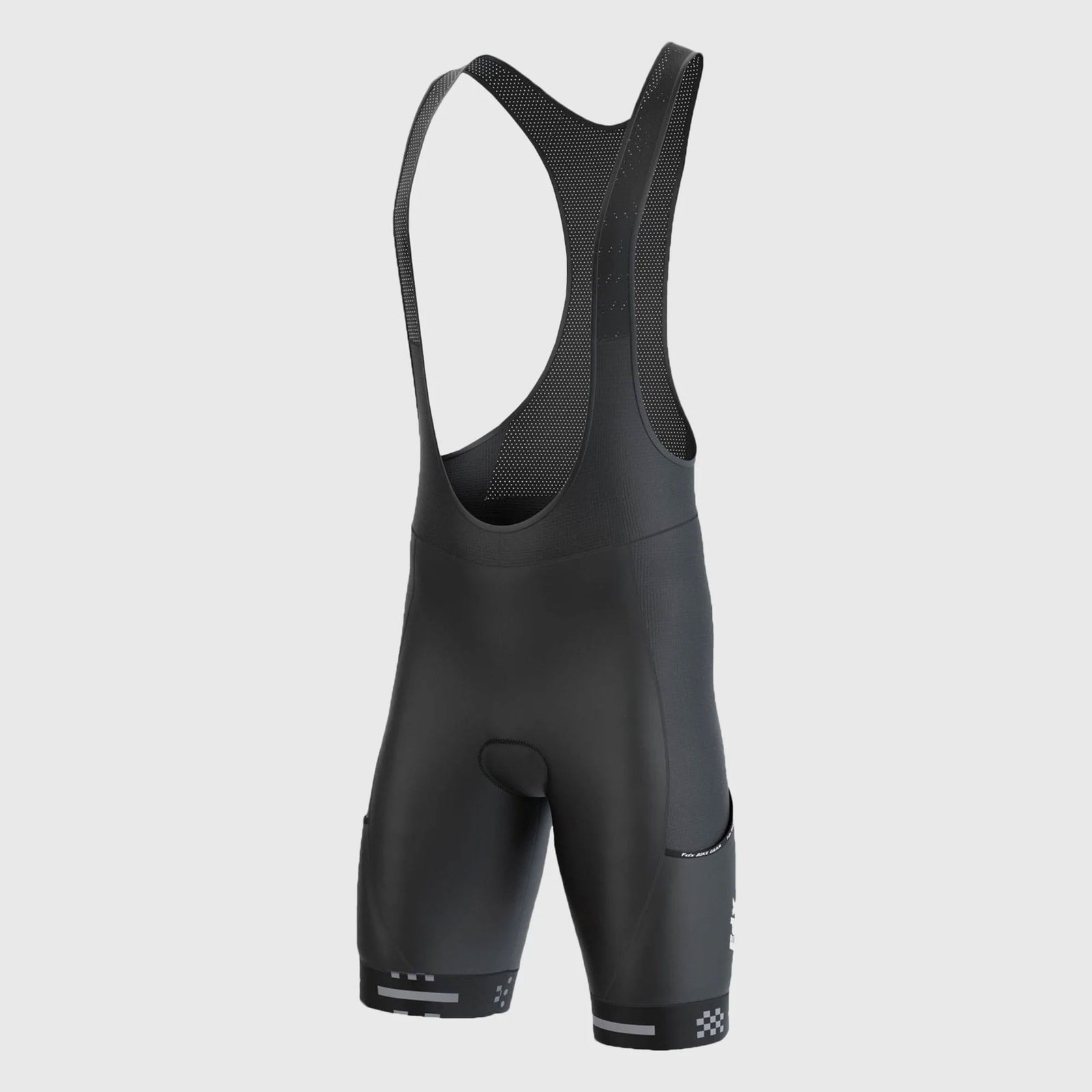 Fdx Mens Black Chamois Gel Padded Cycling Bib Shorts For Summer Roubaix Thermal Fleece Reflective Warm Leggings - All Day Bike Shorts