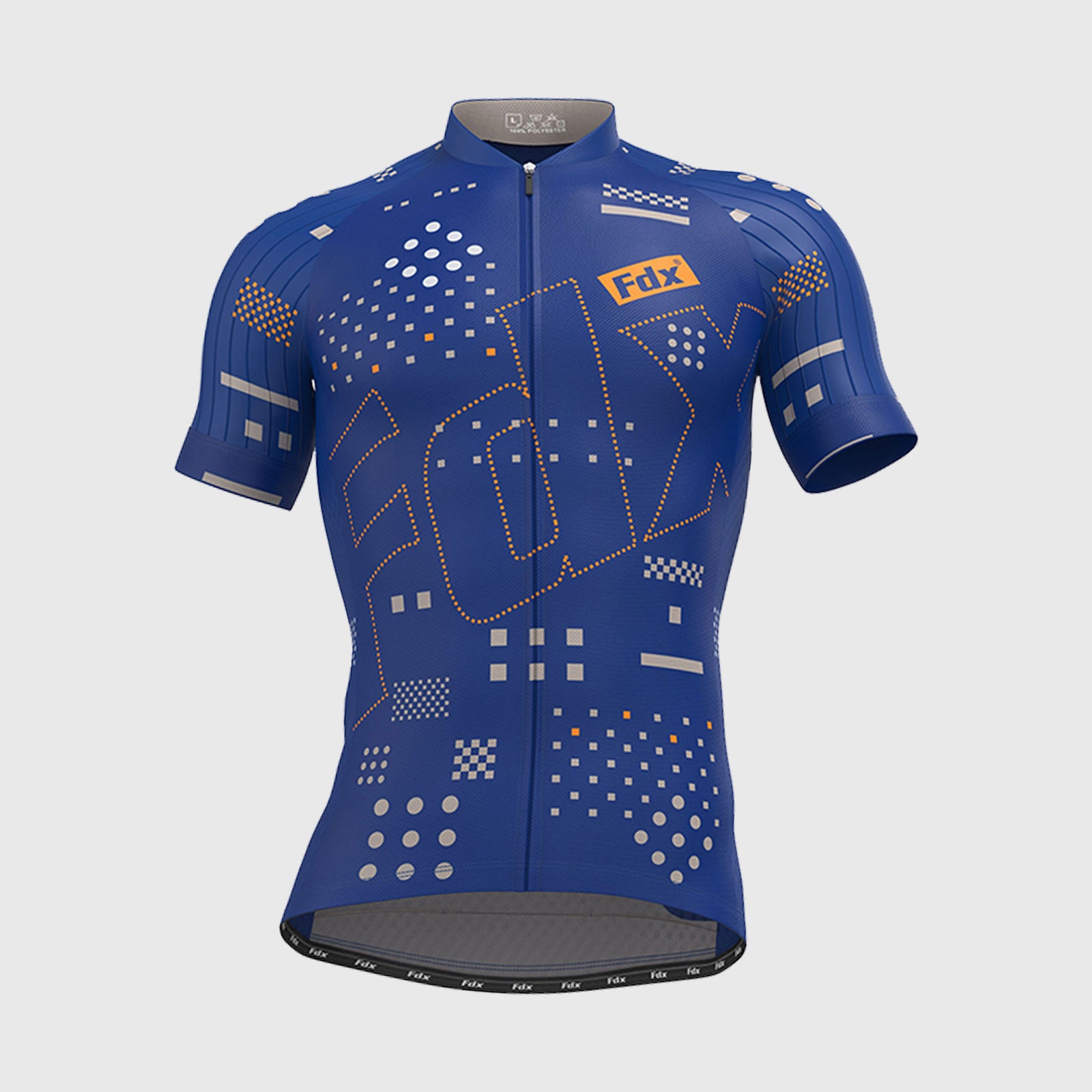 Blue Camouflage Cycling Jersey M