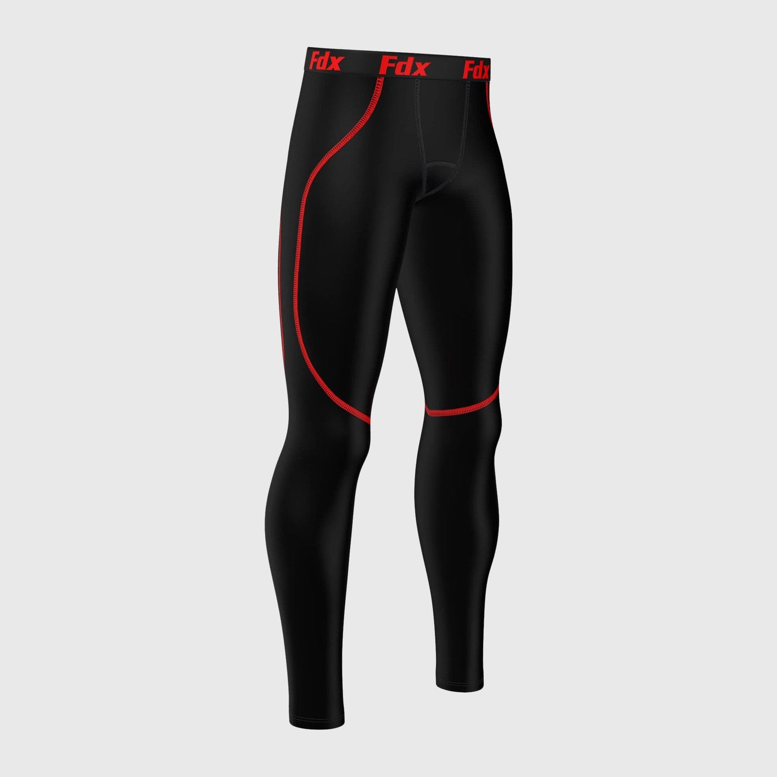 Fdx All Day Men's & Boy's Red Thermal Padded Cycling Tights