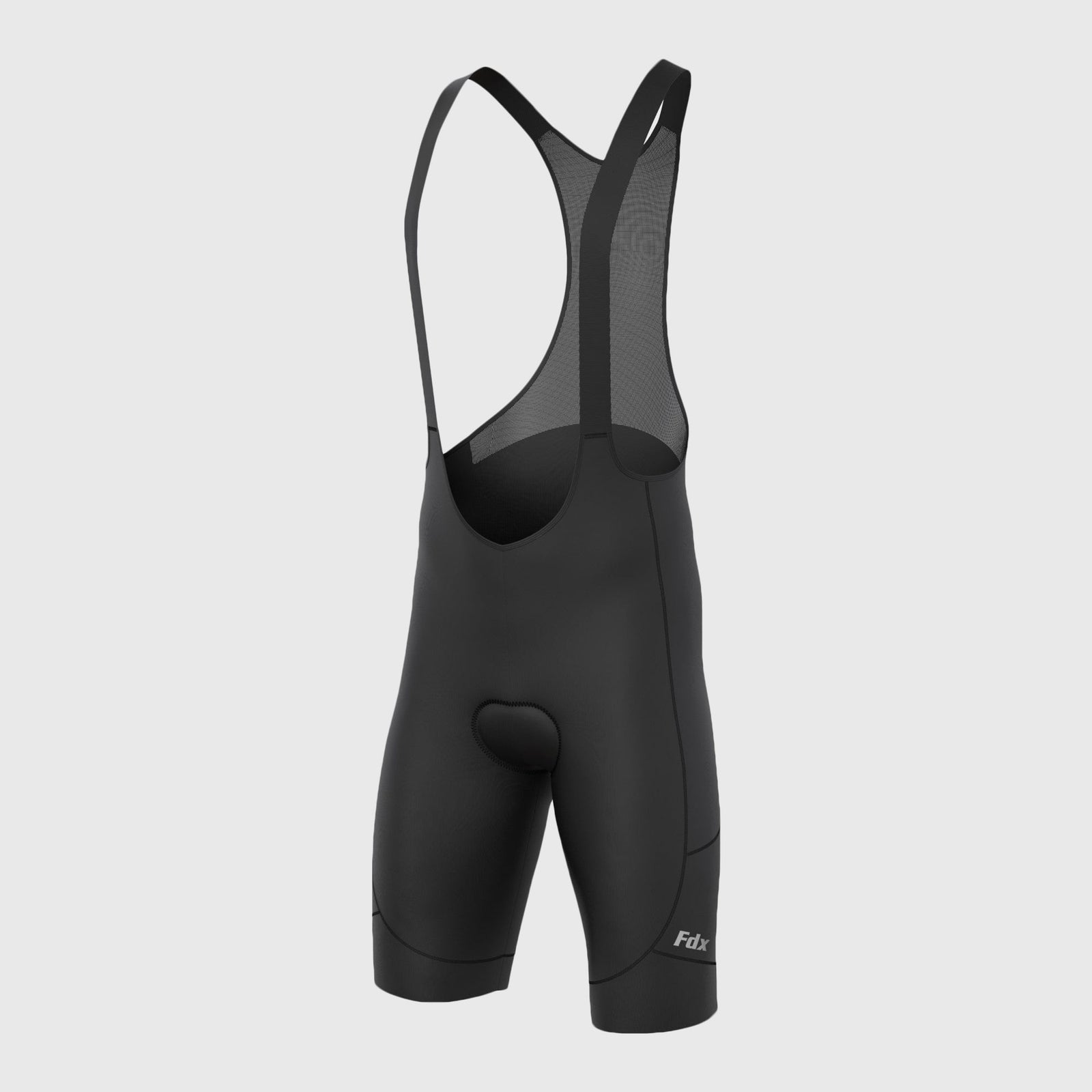 Fdx Mens Black Gel Padded Cycling Bib Shorts For Summer Best Outdoor Road Bike Short Length Bib - Duo