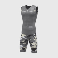 Camouflage Men's Triathlon Suit Grey