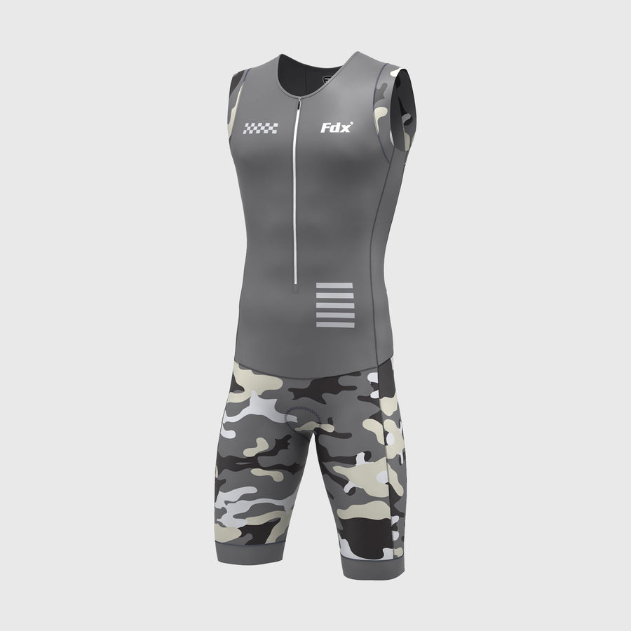 Camouflage Men's Triathlon Suit Grey