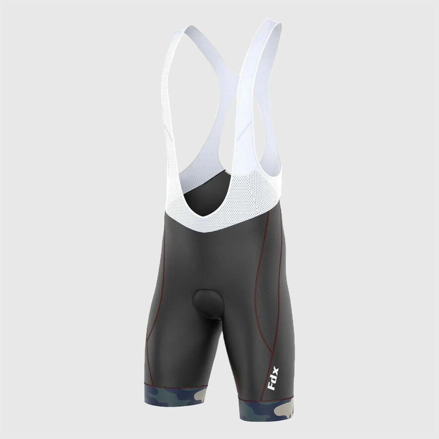 Camouflage Men's Bib Shorts Blue