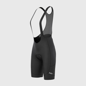 Fdx Womens Black Padded Cycling Bib Shorts For Summer Best Breathable Outdoor Road Bike Short Length Bib - Duo