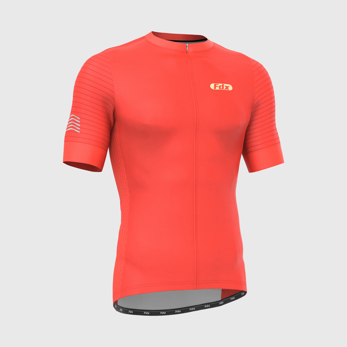 Fdx Essential Men's Short Sleeve Summer Cycling Jersey Orange