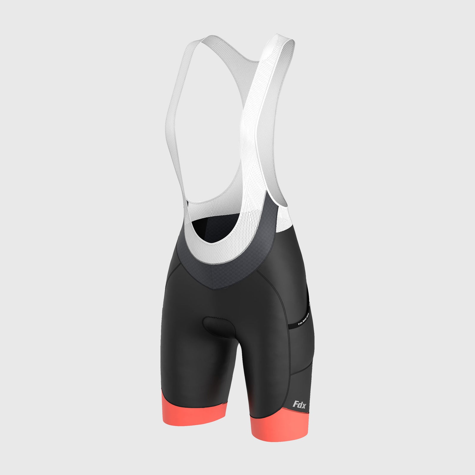Fdx Womens Black & Orange Gel Padded Cycling Bib Shorts For Summer Best Breathable Outdoor Road Bike Short Length Bib - Essential
