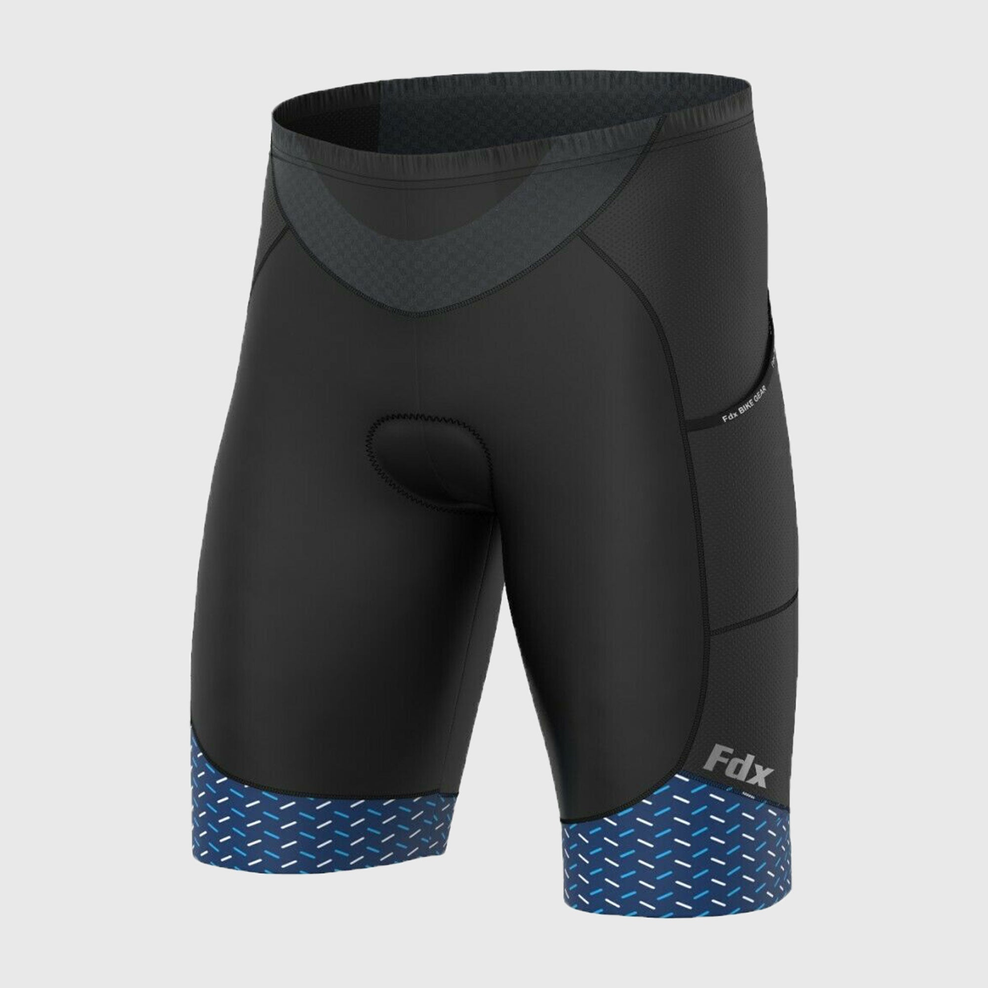 Men’s Black & Blue Cycling Shorts 3D Gel Padded comfortable road bike shorts - Breathable Quick Dry biking shorts, ultra-lightweight shorts with pockets