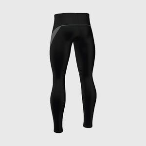 Fdx Mens Lightweight Gel Padded Cycling Tights Black & Grey For Winter Roubaix Thermal Fleece Reflective Warm Leggings - Viper Bike Long Pants