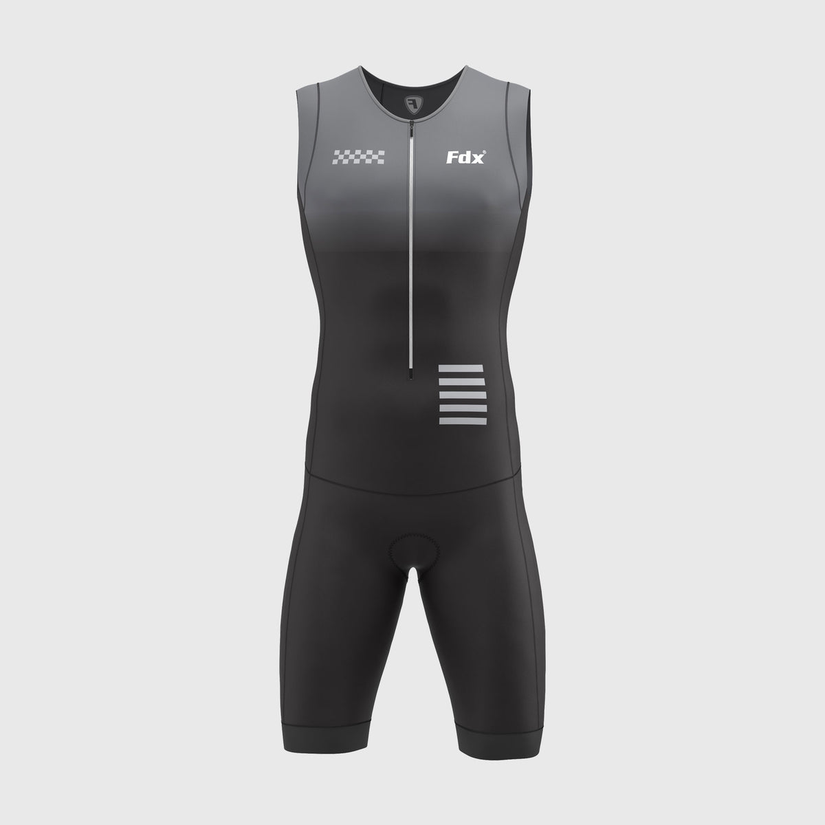 Fdx Men's Duo Padded Summer Triathlon Suit Grey Black FDX Sports®