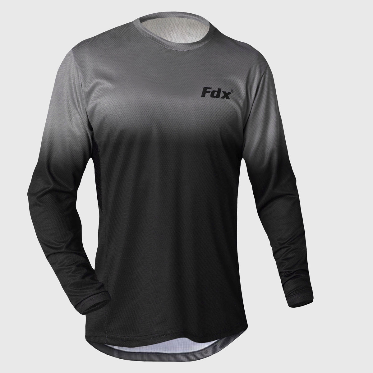 Fdx Duo Men's Boy's Grey Black Mtb Jersey - Main Image