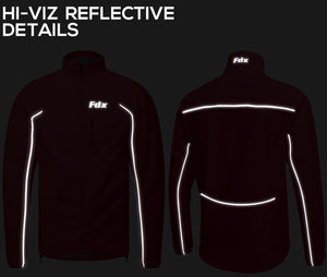 Fdx Winter's Thermal Reflective Hi-Viz Reflectors Cycling Jacket Yellow Warm Casual Softshell Clothing Lightweight, Shaverproof, Packable ,Windproof, Waterproof & Pockets - Defray