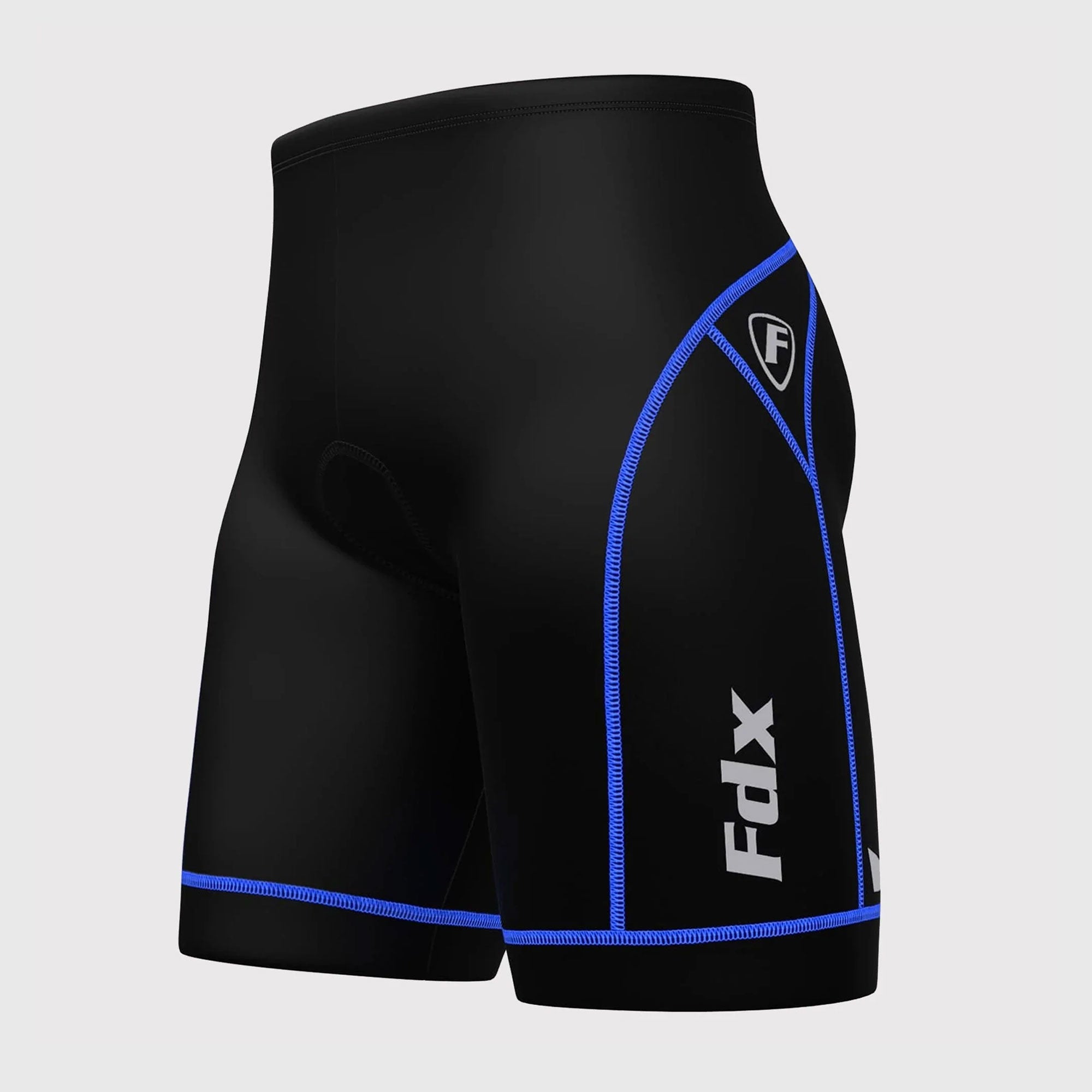 Fdx Mens Black & Blue Gel Padded Cycling Shorts for Summer Best Outdoor Knickers Road Bike Short Length Pants - Ridest