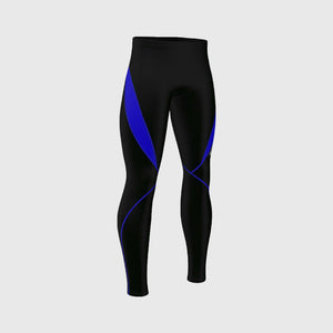 Fdx Mens Lightweight Gel Padded Cycling Tights Black & Blue For Winter Roubaix Thermal Fleece Reflective Warm Leggings - Viper Bike Long Pants