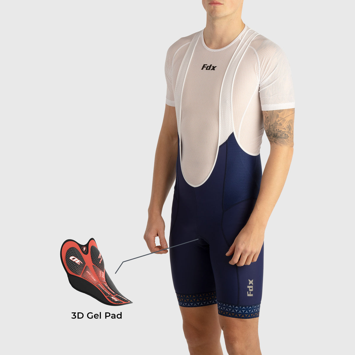 Fdx Vega Men's Padded Summer Cycling Bib Shorts Blue FDX Sports®