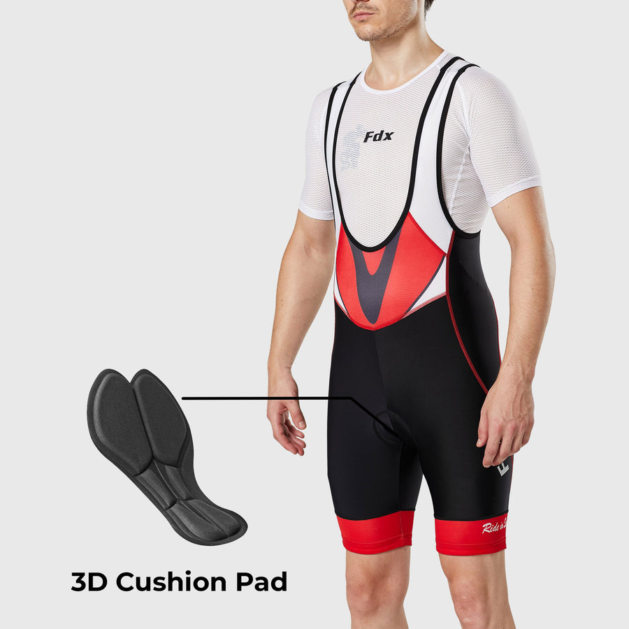 Velocity Men's Bib Shorts Red
