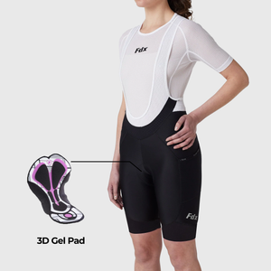 FDX Black Best Women 3D Gel Padded Cycling Short Lightweight, Breathable, Skin Friendly & Pockets - Essential